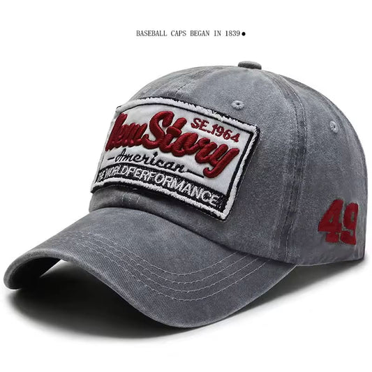 Vintage Brooklyn alphabet embroidered baseball cap Spring Summer Men's and women's cotton adjustable casual cap Hip Hop street w